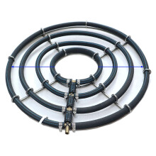 Pond Air Diffuser Stainless Steel Weighted Hydroponic Aerator KoiPond Tri Ring - Improve Health of Fish and Plants (4 loop / Ø45cm)
