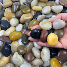 FANTIAN 2 lbs Colour Pebbles for Garden, 2-3 cm Stones for Plant Pots | Polished Garden Pebbles, Stone for Aquarium, Terrarium, Glass Vase
