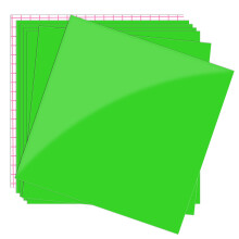 Prime Vinyl Glossy Green Permanent Vinyl, 7 Pack (6 Sheets 12" x 12" & 1 Transfer Tape) for Cricut, Home Decor & DIY Projects