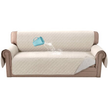 BellaHills 100% Waterproof Sofa Covers 4 Seater Oversized Sofa Cover Extra Large Sofa Slipcovers Non-Slip Sofa Cover with Elastic Straps
