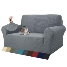 MAXIJIN New Jacquard Sofa Covers for 2 Seater, Super Stretch Non Slip Love Seat Couch Cover for Dogs Pet Friendly Elastic Furniture Protector
