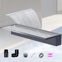 Pond Waterfall Blade Kit, 60cm Acrylic Pool Fountain with Accessories
