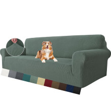 MAXIJIN Super Stretch Couch Cover for 4 Seater Couch, Extra Large Universal Sofa Covers Jacquard Spandex Pet Dog Furniture Protector Fitted Couch