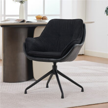 (Black, Faux Leather) Home Office Chair in Artificial Leather