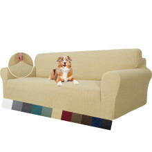 MAXIJIN Super Stretch Couch Cover for 4 Seater Couch, Extra Large Universal Sofa Covers Jacquard Spandex Pet Dog Furniture Protector Fitted Couch