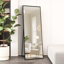 Beauty4U Full Length Mirror 140x40cm, Black | Free Standing, Hanging or Leaning
