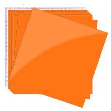 Prime Vinyl Glossy Orange Permanent Vinyl, 7 Pack 12" x 12" Sheets & Transfer Tape for Cricut, Home Decor & DIY Projects