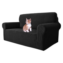 MAXIJIN Super Stretch Couch Cover for 2 Seater Couch, 1-Piece Universal Love Seat Covers Jacquard Spandex Sofa Protector Dogs Pet Friendly Fitted