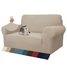 MAXIJIN New Jacquard Sofa Covers for 2 Seater, Super Stretch Non Slip Love Seat Couch Cover for Dogs Pet Friendly Elastic Furniture Protector