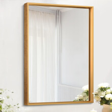 AAZZKANG Bathroom Mirror Rectangular Decorative Metal Mirrors for Wall with Frame Bedroom Living Room Vanity Mirror 50x40cm