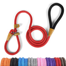 lynxking Dog Leash Slip Rope Lead Leash Strong Heavy Duty Braided Rope No Pull Training Lead Leashes for Medium Large and Small Dogs