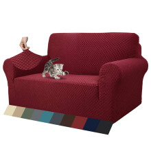 MAXIJIN New Jacquard Sofa Covers for 2 Seater, Super Stretch Non Slip Love Seat Couch Cover for Dogs Pet Friendly Elastic Furniture Protector