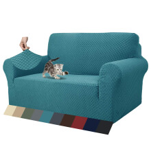 MAXIJIN New Jacquard Sofa Covers for 2 Seater, Super Stretch Non Slip Love Seat Couch Cover for Dogs Pet Friendly Elastic Furniture Protector