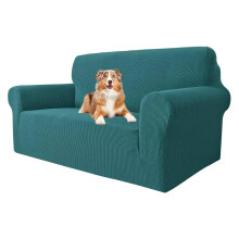 MAXIJIN Super Stretch Sofa Covers for 2 Seater Couch, 1-Piece Universal Sofa Covers Jacquard Spandex Couch Protector for Dogs and Pets (2 Seater