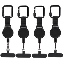 Phone Tether Anti Theft: Phone Lanyard for Skiing,Hiking,Outdoor Travel, with Locking Carabiner & Universal Anchor 4PCS