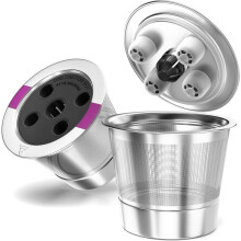 Wielokrotnego Użytku Kapsułki do Kawy Ze Stali Nierdzewnej do K-Cups, Uniwersalny Design 5-Otworowy, do Ekspresów do Kawy do 1.0 i 2.0