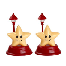 Luz Nocturna LED Creativa de Caricatura Adorno de Estrella para el Dormitorio Decoración de Ambiente para Regalo de Cumpleaños
