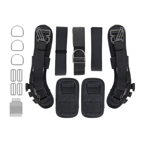 Diving Harness System Back Plate Diving Bracket for Snorkeling Adjustable Shoulder Straps Quick Release Buckle