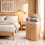 GEEZY GEEZY Bamboo Laundry Basket with Lid Collapsible Washing Laundry Hamper Bin Brown 48L 2