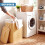 GEEZY GEEZY Bamboo Laundry Basket with Lid Collapsible Washing Laundry Hamper Bin Brown 48L 3