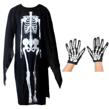 (S)Ghost Cosplay Costume Demon Ghost Cosplay Costumes With Scary Mask Halloween Skull Costume Skeleton Robes Masquerade Black
