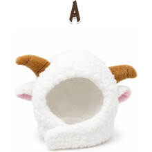 Funny Sheep Head Hat for Dogs Cats Halloween Christmas Pet Cosplay Costume