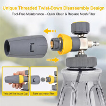 Premium Foam Cannon Foam Generator, Heavy Duty Snow Foam Soap with 1/4" Quick Plug for Pressure Washer