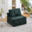 (Emerald, Chenille) Tufted Chenille Floor Sofa with Fixing Straps 1