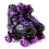 GEEZY (Purple Medium UK 2-4) The Magic Toy Shop Quad Skates Adjustable Purple & Black Roller Skates for Girls & Boys 1