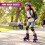 GEEZY (Purple Medium UK 2-4) The Magic Toy Shop Quad Skates Adjustable Purple & Black Roller Skates for Girls & Boys 3