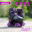 GEEZY (Purple Medium UK 2-4) The Magic Toy Shop Quad Skates Adjustable Purple & Black Roller Skates for Girls & Boys 4