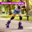 GEEZY (Purple Medium UK 2-4) The Magic Toy Shop Quad Skates Adjustable Purple & Black Roller Skates for Girls & Boys 7