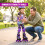 GEEZY (Purple Medium UK 2-4) The Magic Toy Shop Quad Skates Adjustable Purple & Black Roller Skates for Girls & Boys 8
