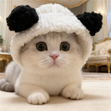 Funny Sheep Head Hat for Dogs Cats Halloween Christmas Pet Cosplay Costume