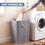 GEEZY GEEZY Bamboo Laundry Basket with Lid Collapsible Washing Laundry Hamper Bin Grey 48L 5