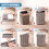 GEEZY GEEZY Bamboo Laundry Basket with Lid Collapsible Washing Laundry Hamper Bin Grey 48L 6