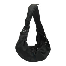 (Black) Comfortable Pet Sling Carrier for Small Dogs Cats Travel Shoulder Hook Handbag Purse