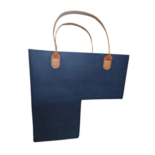 (Dark Blue) Foldable Premium Stair Step Basket Organizer for Stair Storage