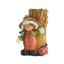 (BY24052) Mini Resin Pumpkin Figurines for Halloween Decor Garden Dollhouse Ornaments Spooky Seasonal Accents