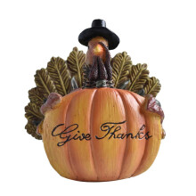 (BY24055) Mini Resin Pumpkin Figurines for Halloween Decor Garden Dollhouse Ornaments Spooky Seasonal Accents