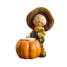 (BY230818) Mini Resin Pumpkin Figurines for Halloween Decor Garden Dollhouse Ornaments Spooky Seasonal Accents
