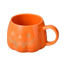 (Gold) Zestaw ceramicznych kubków do kawy w kształcie dyni na Halloween i jesienne święta