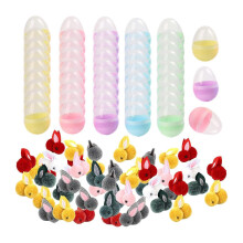 (48pcs) Colorful Reusable Fillable Easter Eggs Creative Versatile Empty Egg Toys for DIY