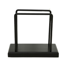 (Black) Dozownik papieru toaletowego, pionowy metalowy uchwyt na serwetki, centralny element