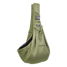 (Army Green) Comoda tracolla per animali domestici, adatta a cani e gatti di piccola taglia, da viaggio, con gancio a tracolla o da borsetta.