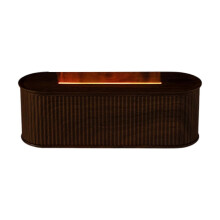 (Dark Brown) Vielseitiger Luftbefeuchter mit 7-farbigem Flammen-Diffusor und Timerfunktion für ätherische Öle