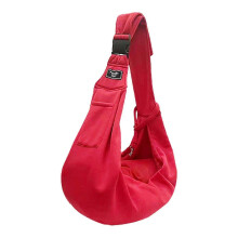 (Red) Comfortable Pet Sling Carrier for Small Dogs Cats Travel Shoulder Hook Handbag Purse