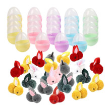 (24pcs) Colorful Reusable Fillable Easter Eggs Creative Versatile Empty Egg Toys for DIY