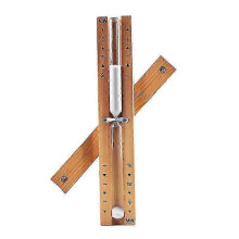 (White) Timer da sauna in legno con clessidra da 15 minuti, da appendere al muro, per la casa.
