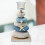 (Blue White) Mediterranean Nautical Stone Tealight Candle Holder for Home Decor 5